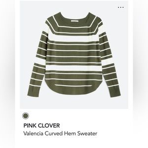 Pink Clover/ Stitch Fix Green & White striped top
